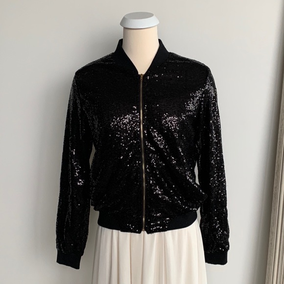 Sequin Bomber Jacket